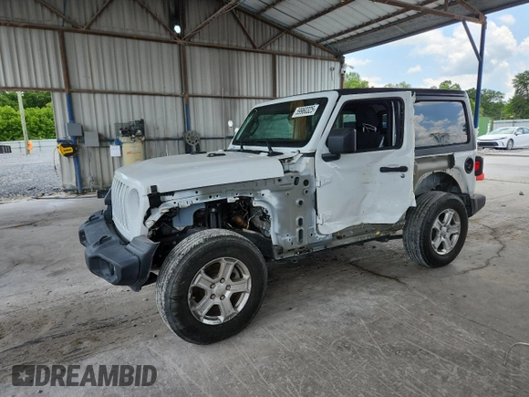 2019 Jeep Wrangler Sport S with VIN 1C4GJXAG5KW641192, listed as a Copart auction lot 59960325 with 25,855 mi miles and Salvage title. Bid and sale history available at DreamBid. Image 1.