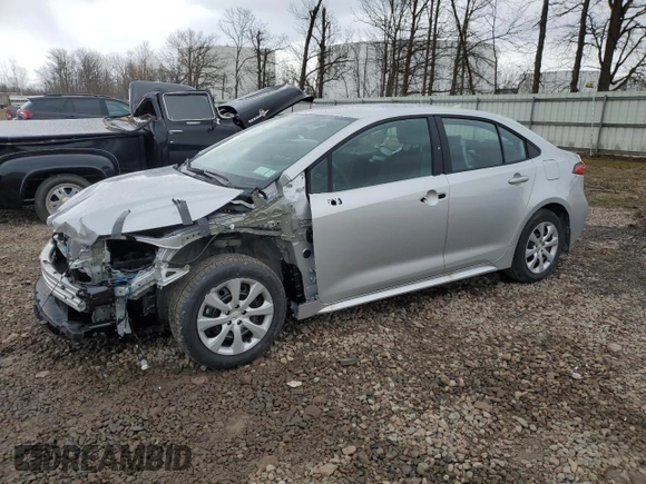 2025 Toyota Corolla LE with VIN 5YFB4MDE8SP247253, listed as a Copart auction lot 50200255 with 160 mi miles and Salvage Title. Bid and sale history available at carsss.com. Image 1.