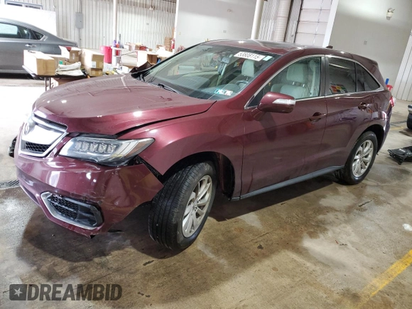 2016 Acura RDX Technology with VIN 5J8TB4H5XGL030325, listed as a Copart auction lot 53808115 with 138,368 mi miles and Salvage title. Bid and sale history available at DreamBid. Image 1.