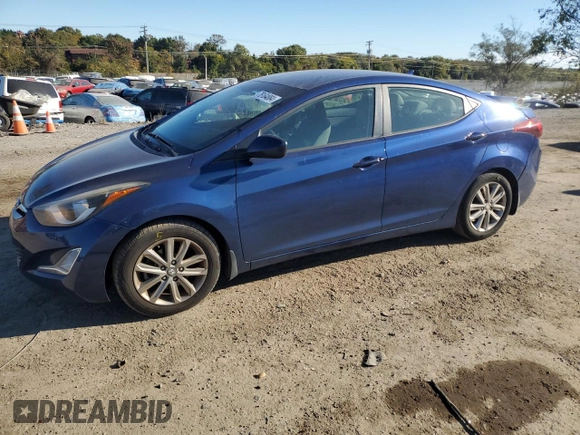 2015 Hyundai Elantra SE with VIN 5NPDH4AE9FH582106, listed as a Copart auction lot 76104884 with 89,183 mi miles and Salvage Title. Bid and sale history available at carsss.com. Image 1.