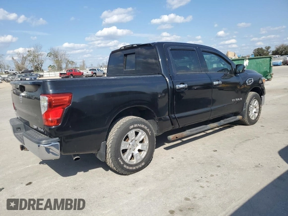 2017 Nissan Titan S with VIN 1N6AA1EJ4HN571219, listed as a Copart auction lot 43154215 with 63,876 mi miles and Salvage Title. Bid and sale history available at carsss.com. Image 3.