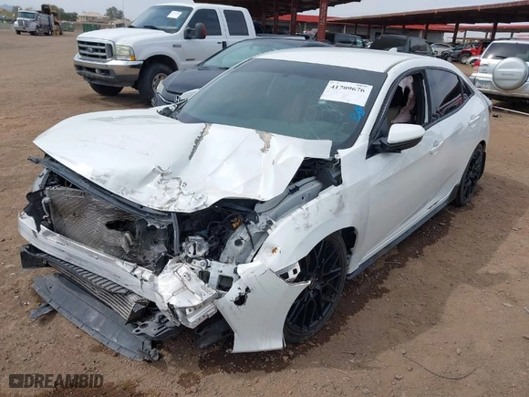 2018 Honda Civic Hatchback Sport with VIN SHHFK7H47JU219608, listed as a IAAI auction lot 41709676 with 1 mi miles. Bid and sale history available at carsss.com. Image 2.
