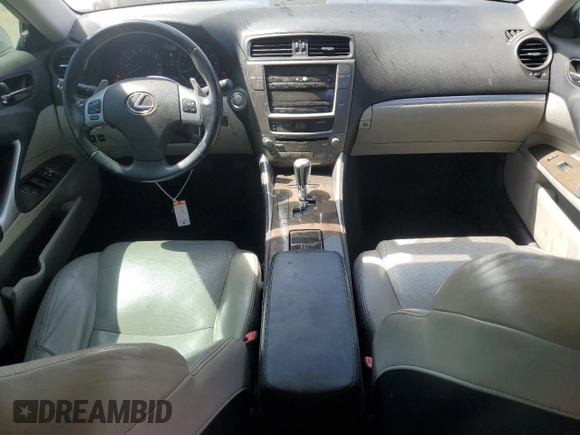 2011 Lexus IS 250 with VIN JTHBF5C29B5147276, listed as a Copart auction lot 58502145 with 172,533 mi miles and Salvage title. Bid and sale history available at DreamBid. Image 8.