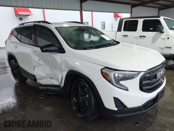 2021 GMC Terrain SLE with VIN 3GKALMEV0ML402735, listed as a IAAI auction lot 41275163 with 33,136 mi miles and . Bid and sale history available at carsss.com. Image 1.