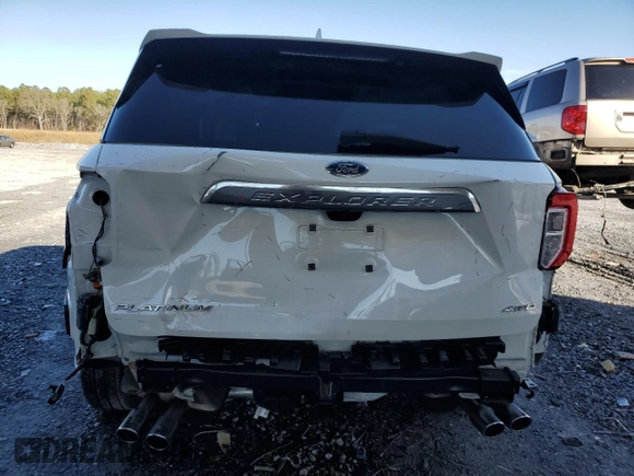 2023 Ford Explorer Platinum with VIN 1FM5K8HC5PGA49513, listed as a Copart auction lot 43654785 with 34,928 mi miles and Salvage title. Bid and sale history available at DreamBid. Image 6.