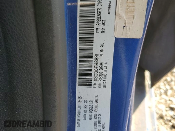 2015 Chrysler 200 Limited with VIN 1C3CCCAB4FN679678, listed as a Copart auction lot 41822485 with 0 mi miles and Clean Title. Bid and sale history available at carsss.com. Image 14.