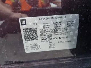 2018 Buick Enclave Essence with VIN 5GAERBKWXJJ274831, listed as a Copart auction lot 49048285 with 95,809 mi miles and Salvage Title. Bid and sale history available at carsss.com. Image 14.