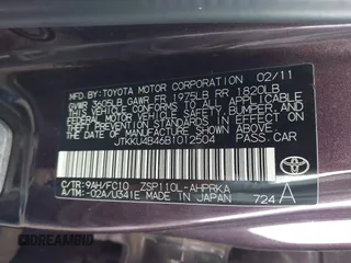 2011 Scion xD with VIN JTKKU4B46B1012504, listed as a IAAI auction lot 41968482 with 209,940 mi miles and . Bid and sale history available at DreamBid. Image 9.