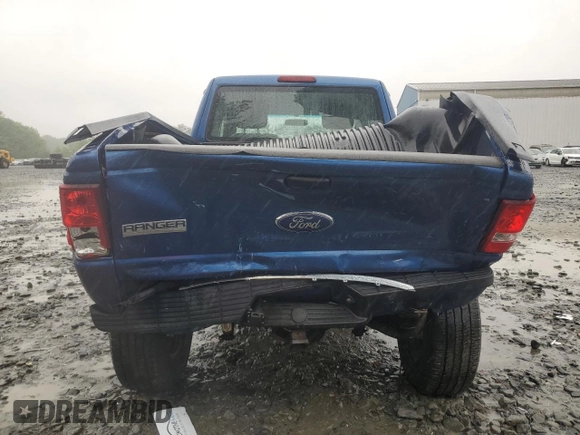 2011 Ford Ranger XLT with VIN 1FTLR4FE2BPB07543, listed as a Copart auction lot 57044345 with Not provided miles and Salvage title. Bid and sale history available at DreamBid. Image 6.
