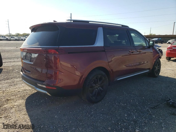 2023 Kia Carnival SX Prestige with VIN KNDNE5H33P6270317, listed as a Copart auction lot 82234494 with 21,884 mi miles and Salvage Title. Bid and sale history available at carsss.com. Image 3.