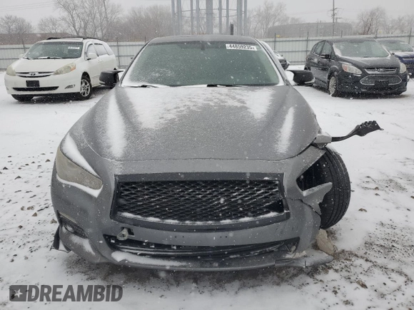 2014 Infiniti Q50 Premium with VIN JN1BV7AR5EM693165, listed as a Copart auction lot 44859235 with 0 mi miles and Salvage Title. Bid and sale history available at carsss.com. Image 5.
