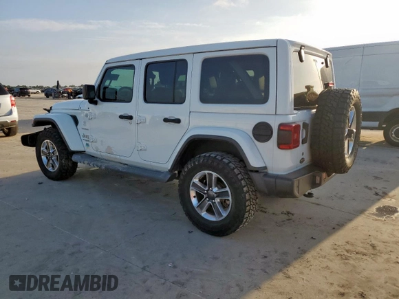 2019 Jeep Wrangler Unlimited Sahara z VIN 1C4HJXEG8KW527198, wystawiony jako Copart lot #60043115 z przebiegiem Nie podano mil oraz Szkoda całkowita • Salvage title. Historia ofert i sprzedaży dostępna na DreamBid. Obrazek 2.