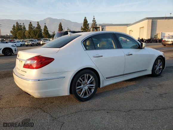 2012 Hyundai Genesis 4.6L with VIN KMHGC4DF1CU166788, listed as a Copart auction lot 87009834 with 143,457 mi miles and Salvage Title. Bid and sale history available at carsss.com. Image 3.