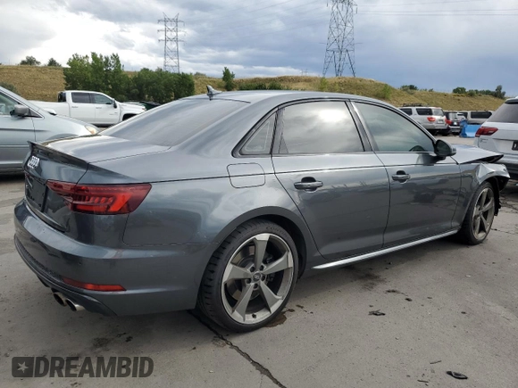 2019 Audi S4 Premium Plus with VIN WAUB4AF49KA001977, listed as a Copart auction lot 71364384 with 34,084 mi miles and Salvage Title. Bid and sale history available at carsss.com. Image 3.