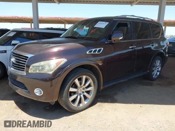 2012 Infiniti QX56 7-passenger with VIN JN8AZ2NE8C9020897, listed as a IAAI auction lot 42453571 with 173,145 mi miles and . Bid and sale history available at DreamBid. Image 17.