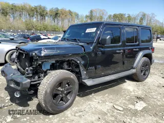 2021 Jeep Wrangler Unlimited Sport S with VIN 1C4HJXDN8MW783649, listed as a Copart auction lot 52484015 with 40,609 mi miles and Salvage Title. Bid and sale history available at carsss.com. Image 1.