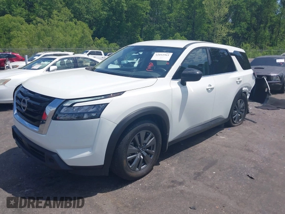 2024 Nissan Pathfinder S with VIN 5N1DR3AC1RC256575, listed as a IAAI auction lot 42042961 with 21,504 mi miles and . Bid and sale history available at DreamBid. Image 20.