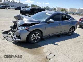 2021 Nissan Sentra SV z VIN 3N1AB8CV2MY256756, wystawiony jako Copart lot #54762295 z przebiegiem 81 303 mil mil oraz Szkoda całkowita • Salvage title. Historia ofert i sprzedaży dostępna na DreamBid. Obrazek 1.