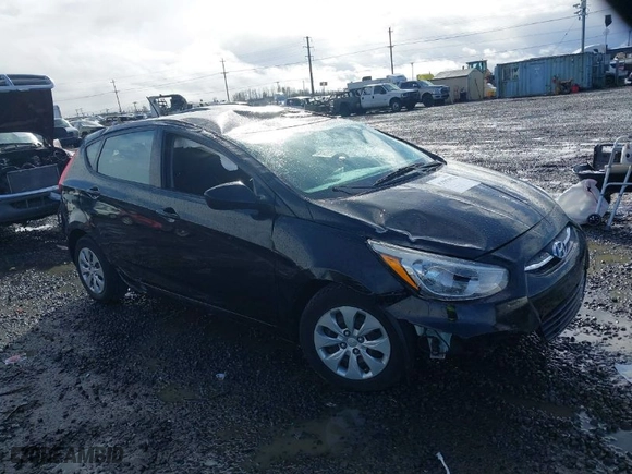 2017 Hyundai Accent SE with VIN KMHCT5AEXHU355821, listed as a IAAI auction lot 41503032 with 109,026 mi miles. Bid and sale history available at carsss.com. Image 1.