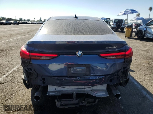 2022 BMW 2 Series 228i with VIN WBA53AK04N7L19686, listed as a Copart auction lot 73060704 with 21,303 mi miles and Salvage Title. Bid and sale history available at carsss.com. Image 6.