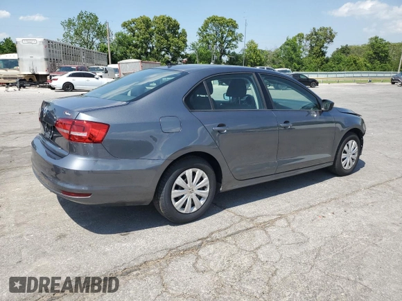 2015 Volkswagen Jetta S z VIN 3VW1K7AJ6FM421576, wystawiony jako Copart lot #57254285 z przebiegiem 82 677 mil mil oraz Szkoda całkowita • Salvage title. Historia ofert i sprzedaży dostępna na DreamBid. Obrazek 3.