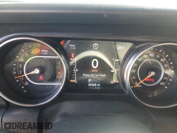 2020 Jeep Wrangler Unlimited Sahara with VIN 1C4HJXEN6LW254035, listed as a Copart auction lot 48900275 with 69,368 mi miles and Salvage Title. Bid and sale history available at carsss.com. Image 9.