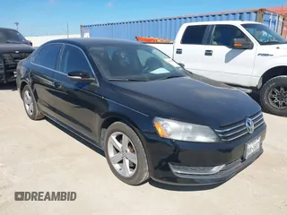 2013 Volkswagen Passat SE with VIN 1VWBH7A39DC043675, listed as a IAAI auction lot 42809443 with 135,455 mi miles and . Bid and sale history available at DreamBid. Image 1.