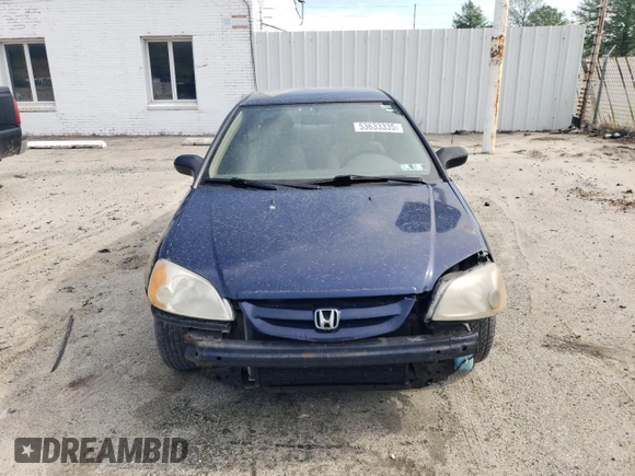 2003 Honda Civic LX with VIN 1HGEM22593L075069, listed as a Copart auction lot 53633335 with 223,667 mi miles and Salvage Title. Bid and sale history available at carsss.com. Image 5.