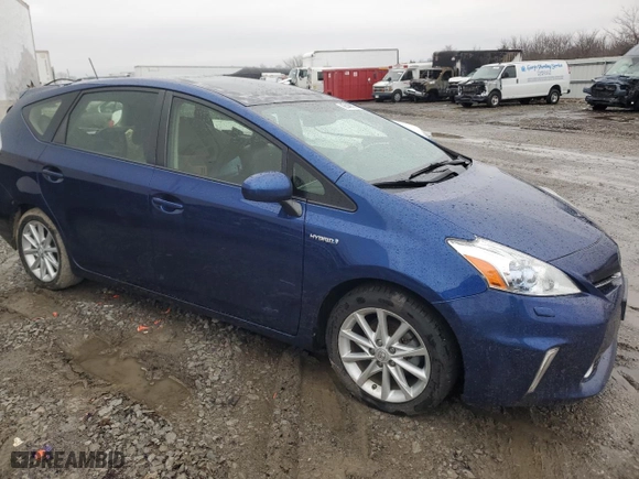 2012 Toyota Prius v Two with VIN JTDZN3EU3C3183595, listed as a Copart auction lot 88448635 with 0 mi miles and Salvage Title. Bid and sale history available at carsss.com. Image 4.