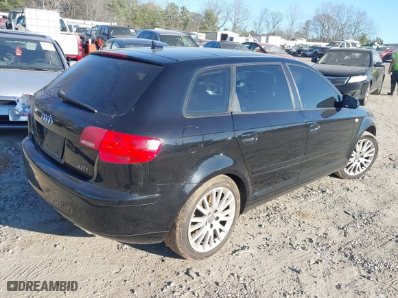 2007 Audi A3 with VIN WAUNF78P57A093209, listed as a IAAI auction lot 41650745 with 155,471 mi miles. Bid and sale history available at carsss.com. Image 4.
