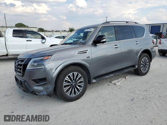 2021 Nissan Armada SL with VIN JN8AY2BB5M9790943, listed as a Copart auction lot 68871694 with 64,539 mi miles and Salvage Title. Bid and sale history available at carsss.com. Image 1.