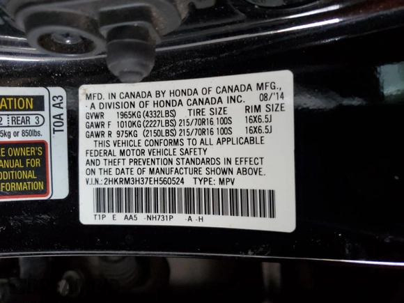 2014 Honda CR-V LX with VIN 2HKRM3H37EH560524, listed as a Copart auction lot 51109755 with 117,151 mi miles and Salvage Title. Bid and sale history available at carsss.com. Image 15.
