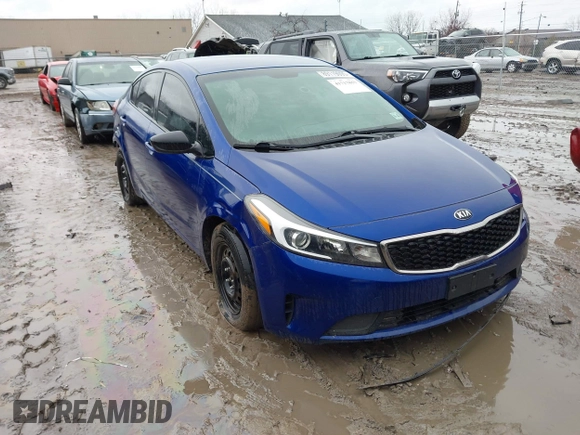 2017 Kia Forte LX with VIN 3KPFK4A71HE072951, listed as a IAAI auction lot 41717857 with 89,299 mi miles. Bid and sale history available at carsss.com. Image 1.