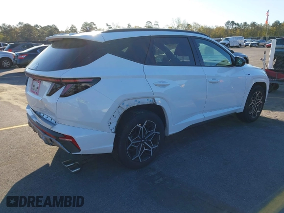 2022 Hyundai Tucson N Line with VIN KM8JF3AE6NU122193, listed as a IAAI auction lot 41880185 with 17,966 mi miles. Bid and sale history available at carsss.com. Image 4.