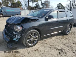 2015 Dodge Durango R/T with VIN 1C4SDHCT7FC714698, listed as a Copart auction lot 47348125 with 116,690 mi miles and Salvage Title. Bid and sale history available at carsss.com. Image 1.