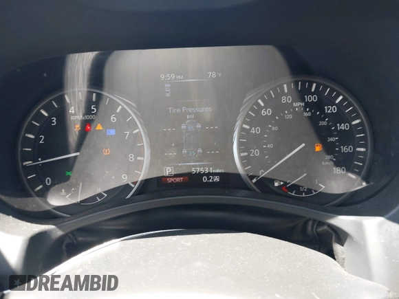 2020 Infiniti Q50 Luxe with VIN JN1EV7AP0LM203949, listed as a IAAI auction lot 42520077 with 57,531 mi miles and . Bid and sale history available at DreamBid. Image 7.