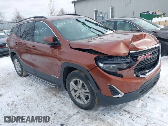 2019 GMC Terrain SLE with VIN 3GKALTEV0KL260362, listed as a IAAI auction lot 41581825 with 87,038 mi miles. Bid and sale history available at carsss.com. Image 1.