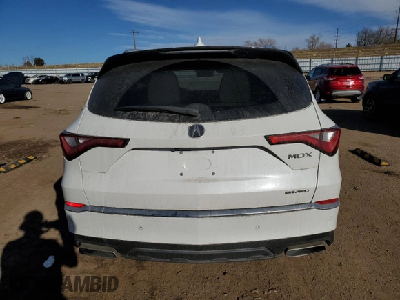 2023 Acura MDX w/Advance Package with VIN 5J8YE1H84PL002297, listed as a Copart auction lot 84763984 with 10,077 mi miles and Salvage Title. Bid and sale history available at carsss.com. Image 6.