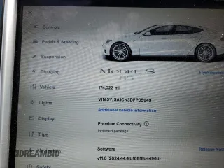 2013 Tesla Model S с VIN 5YJSA1CN3DFP05949, выставлен на аукционе Copart как лот 61244825 с пробегом 174 022 миль миль и Списание • Salvage title. История ставок и продаж доступна на DreamBid. Изображение 9.