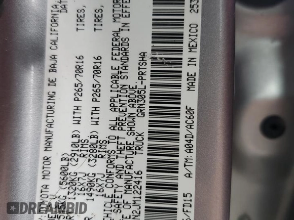 2018 Toyota Tacoma SR z VIN 3TMCZ5AN2JM122416, wystawiony jako Copart lot #61351225 z przebiegiem Nie podano mil oraz Szkoda całkowita • Salvage title. Historia ofert i sprzedaży dostępna na DreamBid. Obrazek 12.