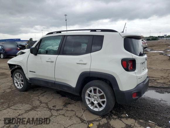 2022 Jeep Renegade Latitude with VIN ZACNJDB10NPN90182, listed as a Copart auction lot 60963885 with 25,884 mi miles and Salvage title. Bid and sale history available at DreamBid. Image 2.