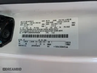 2019 Ford F-150 XL with VIN 1FTMF1CB6KKE99428, listed as a Copart auction lot 45852485 with 28,091 mi miles and Salvage Title. Bid and sale history available at carsss.com. Image 12.