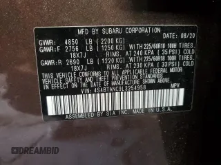 2020 Subaru Outback Limited with VIN 4S4BTANC9L3254958, listed as a Copart auction lot 62993855 with 40,134 mi miles and Salvage title. Bid and sale history available at DreamBid. Image 13.