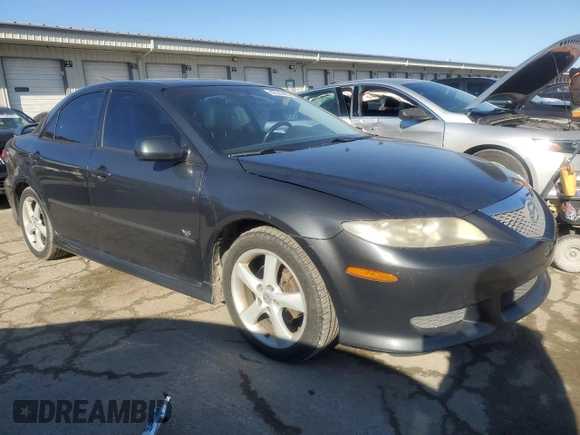 2004 Mazda Mazda6 s with VIN 1YVHP80D845N88703, listed as a Copart auction lot 42781455 with 202,529 mi miles and Salvage Title. Bid and sale history available at carsss.com. Image 4.