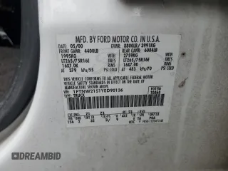 2000 Ford Super Duty F-250 XL with VIN 1FTNW21S1YED90136, listed as a Copart auction lot 71520914 with 378,931 mi miles and Salvage Title. Bid and sale history available at carsss.com. Image 14.