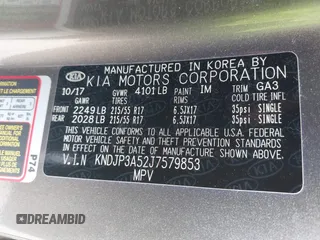 2018 Kia Soul + with VIN KNDJP3A52J7579853, listed as a IAAI auction lot 41961628 with 120,879 mi miles and . Bid and sale history available at DreamBid. Image 9.