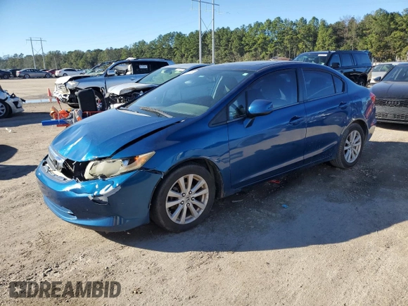 2012 Honda Civic EX with VIN 2HGFB2F87CH546602, listed as a Copart auction lot 81075254 with 164,588 mi miles and Salvage Title. Bid and sale history available at DreamBid. Image 1.