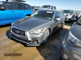 2018 Infiniti Q50 Luxe с VIN JN1EV7AP7JM592036, выставлен на аукционе Copart как лот 54249655 с пробегом 90 398 миль миль и Списание • Salvage title. История ставок и продаж доступна на DreamBid. Изображение 1.