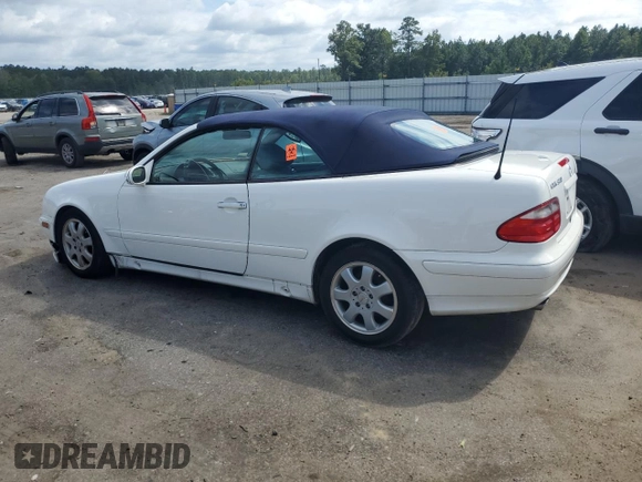 2002 Mercedes-Benz CLK 320/430 with VIN WDBLK65G52T127052, listed as a Copart auction lot 67317544 with 160,904 mi miles and Salvage Title. Bid and sale history available at DreamBid. Image 2.