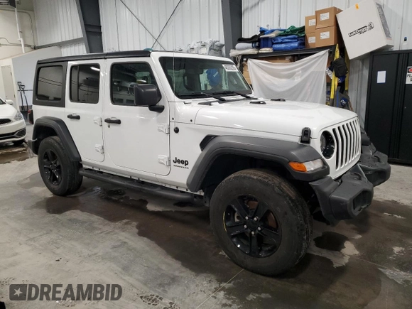 2023 Jeep Wrangler Sport S with VIN 1C4HJXDN1PW628218, listed as a Copart auction lot 48355205 with 32,009 mi miles and Salvage title. Bid and sale history available at DreamBid. Image 4.